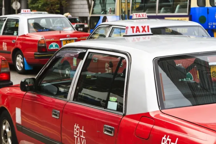 Framed Print : Taxis, Hong Kong, China, Asia Framed Print : Taxis, Hong Kong, China, Asia