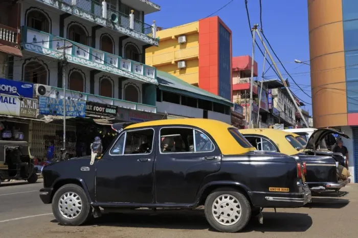 Framed Print : Taxis in Port Blair, Andaman Islands, India, Asia Framed Print : Taxis in Port Blair, Andaman Islands, India, Asia
