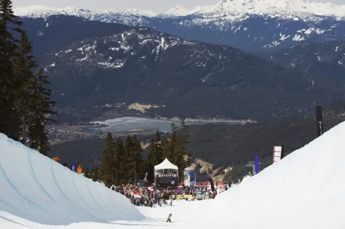Framed Print : Telus Festival half pipe competition, Whistler mountain resort, venue of the 2010 Winter Olympic Games, British Columbia, Canada Framed Print : Telus Festival half pipe competition, Whistler mountain resort, venue of the 2010 Winter Olympic Games, British Columbia, Canada
