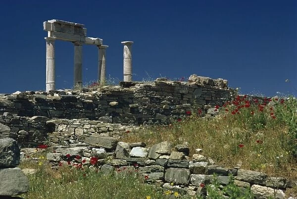 Temple of Apollo, Delos, UNESCO World Heritage Site, Greek Islands, Greece, Europe