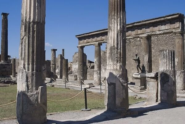 The Temple of Apollo at the ruins of the Roman site of Pompeii, UNESCO World Heritage Site