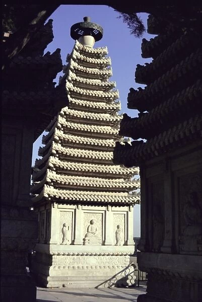 Temple of Azure Clouds Pagoda, Tibetan style Buddhist pagoda, Beijing, China, Asia