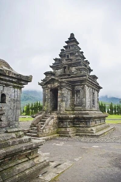 Temple at Candi Arjuna Hindu Temple Complex, Dieng Plateau, Central Java, Indonesia, Southeast Asia, Asia