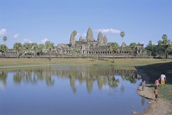 The temple complex of Angkor Wat, Angkor, Siem Reap, Cambodia, Indochina, Asia