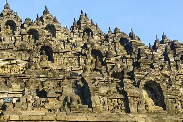 The temple complex of Borobodur, UNESCO World Heritage Site, Java, Indonesia, Southeast Asia, Asia