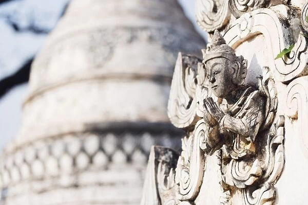 Temple detail, Nget Pyaw Taw Pagoda, Pindaya, Myanmar (Burma), Asia