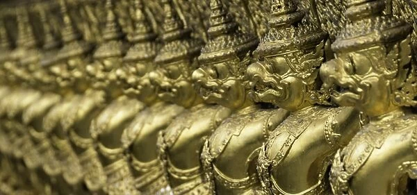 Detail of the Temple of the Emerald Buddha (Wat Phra Kaew), the Royal Palace, Bangkok, Thailand, Southeast Asia, Asia