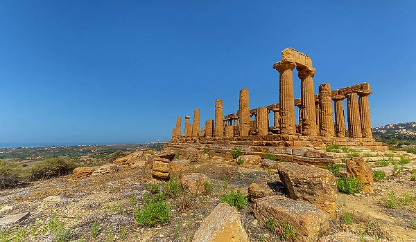 Temple of Hera, Valle dei Templi (Valley of Temples), UNESCO World Heritage Site, Hellenic architecture, Agrigento, Sicily, Italy, Mediterranean, Europe