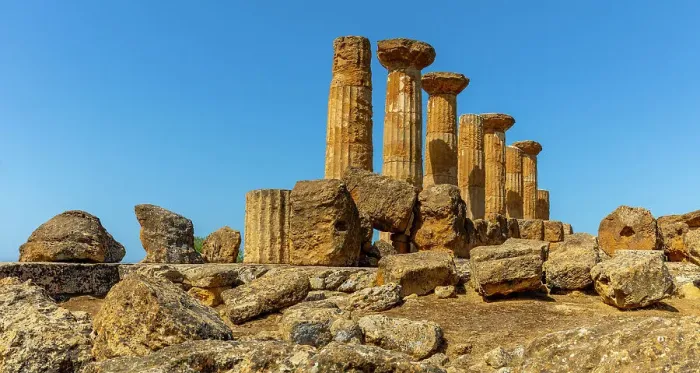 Framed Print : Temple of Heracles, Valle dei Templi (Valley of Temples), UNESCO World Heritage Site, Hellenic architecture, Agrigento, Sicily, Italy, Mediterranean, Europe Framed Print : Temple of Heracles, Valle dei Templi (Valley of Temples), UNESCO World Heritage Site, Hellenic architecture, Agrigento, Sicily, Italy, Mediterranean, Europe