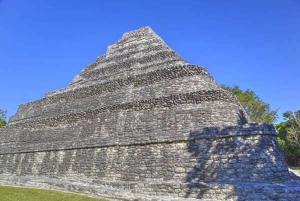 Temple I, Chaccoben, Mayan archaeological site, 110 miles south of Tulum, Classic Period