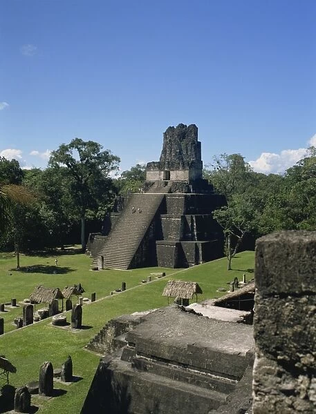 Temple II, Great Plaza, Tikal, UNESCO World Heritage Site, Guatemala, Central America