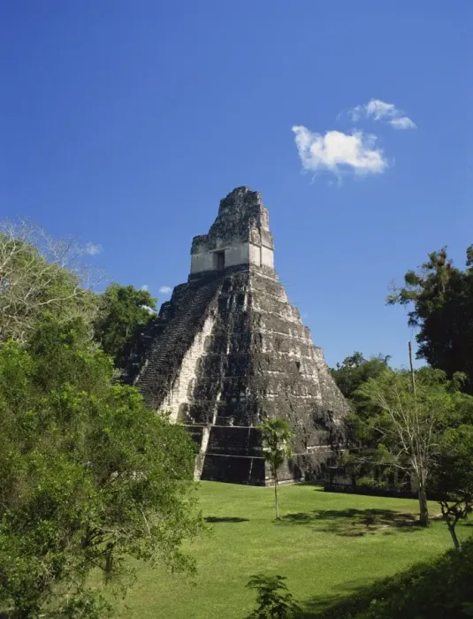 Framed Print : Temple II looking across Great Plaza, Tikal, UNESCO World Heritage Site Framed Print : Temple II looking across Great Plaza, Tikal, UNESCO World Heritage Site