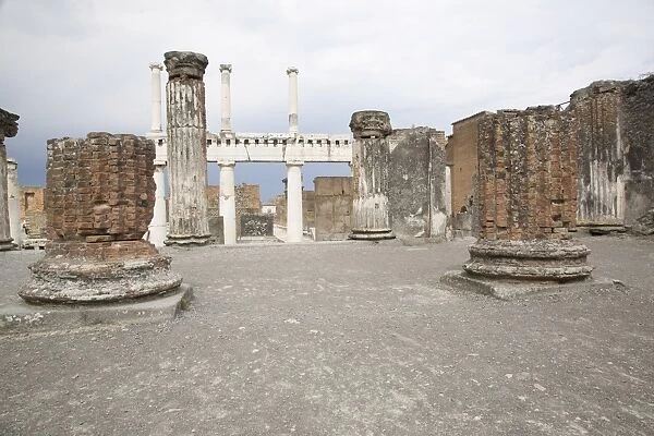 In the Temple of Jupiter, Pompeii, UNESCO World Heritage Site, Campania, Italy, Europe
