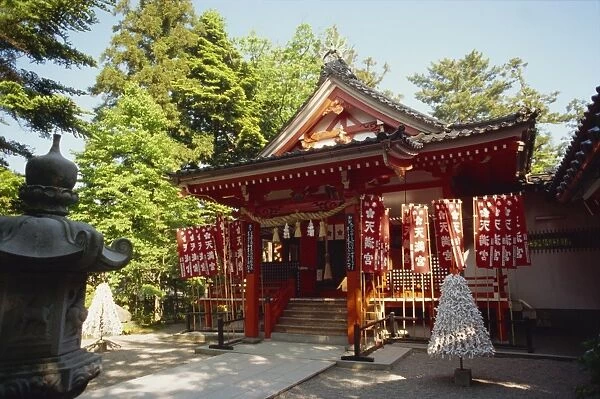 Temple in Kenrokuen Garden, Kanazawa, Japan, Asia