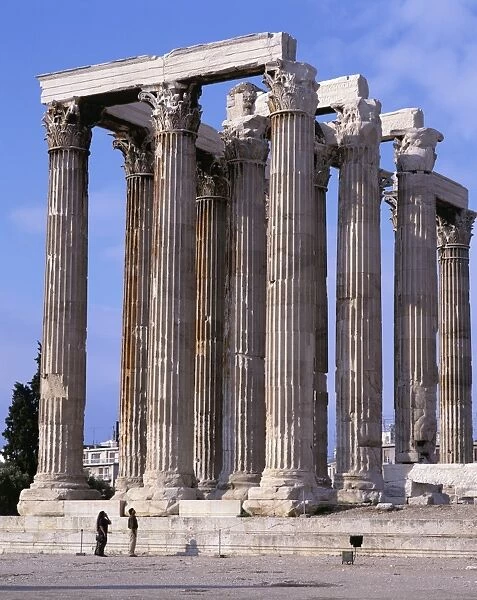 The Temple of Olympian Zeus in Athens, Greece, Europe
