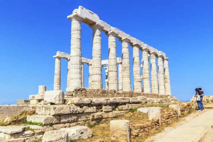 Framed Print : Temple of Poseidon, Cape Sounion, Attica, Greece, Europe Framed Print : Temple of Poseidon, Cape Sounion, Attica, Greece, Europe