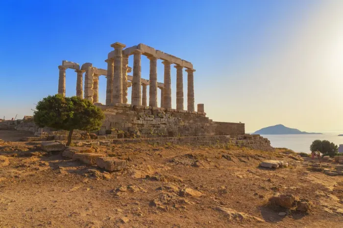 Framed Print : Temple of Poseidon, Cape Sounion, Attica, Greece, Europe Framed Print : Temple of Poseidon, Cape Sounion, Attica, Greece, Europe
