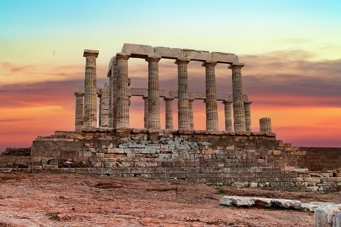 Framed Print : Temple of Poseidon, Cape Sounion, Attica, Greece Framed Print : Temple of Poseidon, Cape Sounion, Attica, Greece
