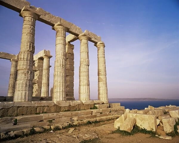 Temple of Poseidon and the Mediterranean sea beyond