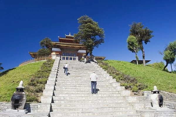 Temple on the site of 108 chortens built in 2005 to commemorate a battle with militants