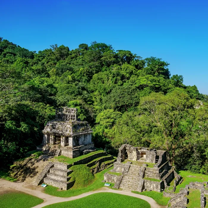 Framed Print : Temple of the Sun and Temple XIV, elevated view, Palenque Archaeological Site, Palenque, Chiapas State, Mexico Framed Print : Temple of the Sun and Temple XIV, elevated view, Palenque Archaeological Site, Palenque, Chiapas State, Mexico