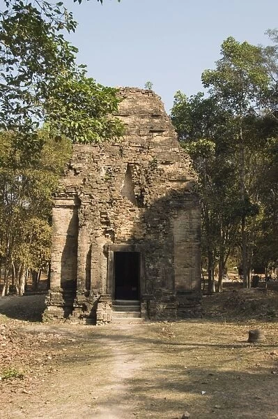 Temples in the ancient pre Angkor capital of Chenla, Cambodia, Indochina