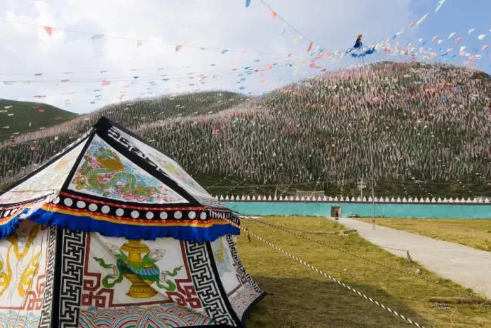 Framed Print : Tent and thousands of prayer flags, Tagong Grasslands, Sichuan, China, Asia Framed Print : Tent and thousands of prayer flags, Tagong Grasslands, Sichuan, China, Asia