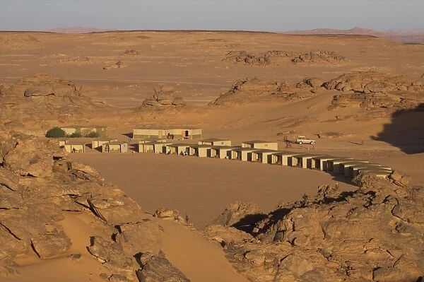 The tented camp of Dar Saui in the Fezzan desert, Libya, North Africa, Africa