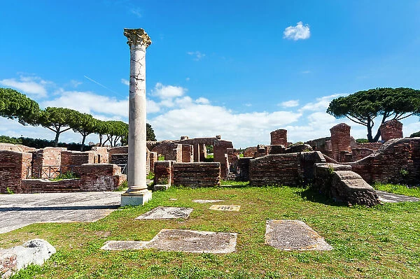 Terme del Mitra, Ostia Antica archaeological site, Ostia, Rome province, Lazio, Italy