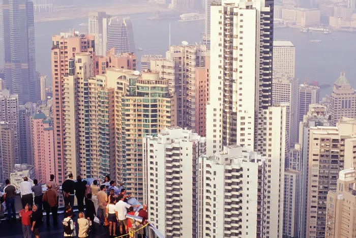 Framed Print : Terrace on Victoria Peak, looking over Central district, Hong-Kong Island, People's Republic of China, Asia Framed Print : Terrace on Victoria Peak, looking over Central district, Hong-Kong Island, People's Republic of China, Asia