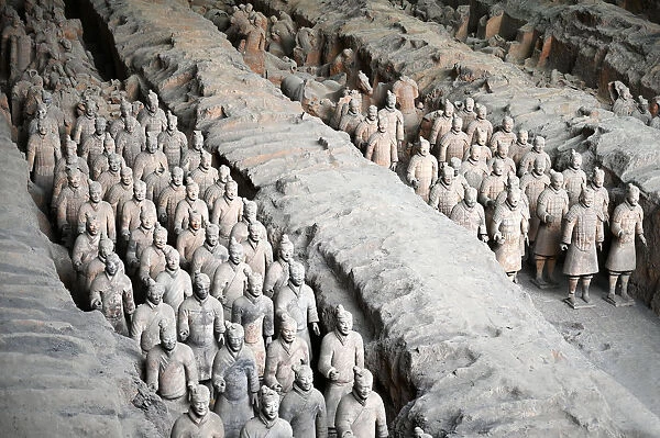 Terracotta Army, funerary sculptures buried with Emperor Qin Shi Huang in 210-209 BC