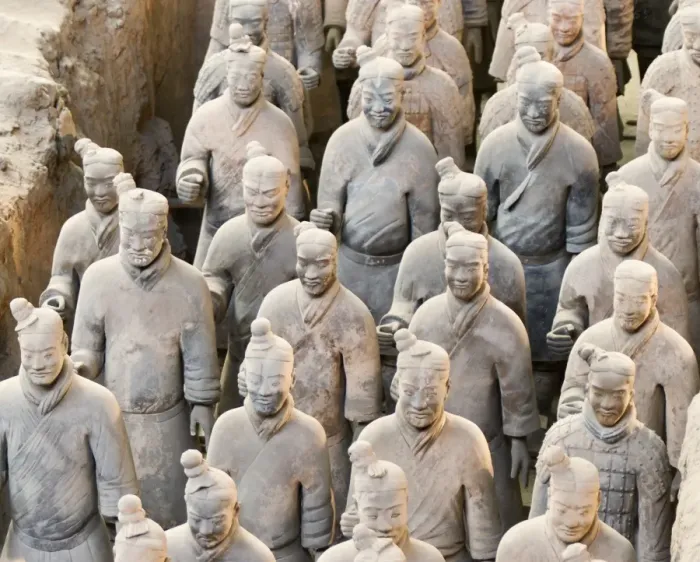 Framed Print : Terracotta warrior figures in the Tomb of Emperor Qinshihuang, Xi an, Shaanxi Province, China Framed Print : Terracotta warrior figures in the Tomb of Emperor Qinshihuang, Xi an, Shaanxi Province, China