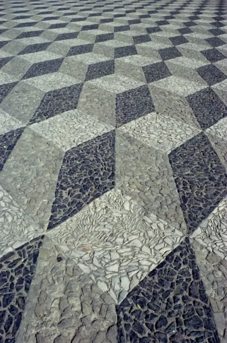 Framed Print : Tessallated pavement design from basalt Framed Print : Tessallated pavement design from basalt