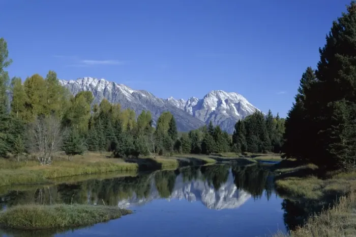 Framed Print : Teton mountains looking towards Schwabachers Landing Framed Print : Teton mountains looking towards Schwabachers Landing