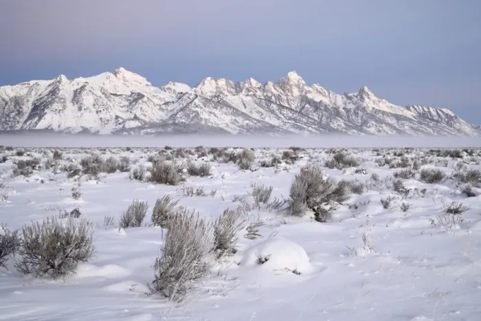 Framed Print : Teton range at dawn in winter Framed Print : Teton range at dawn in winter
