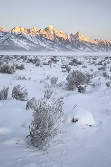 Framed Print : Teton range at first light in winter Framed Print : Teton range at first light in winter