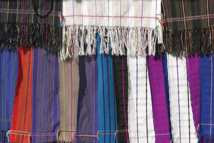 Framed Print : Textiles from Padaung tribe, Shan State, Myanmar (Burma), Asia Framed Print : Textiles from Padaung tribe, Shan State, Myanmar (Burma), Asia