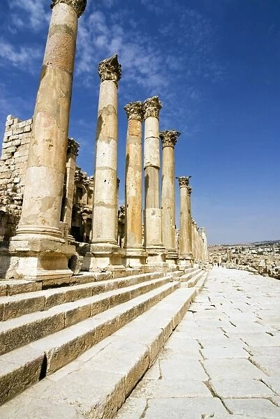 Tha Cathedral, Jerash (Gerasa) a Roman Decapolis city, Jordan, Middle East