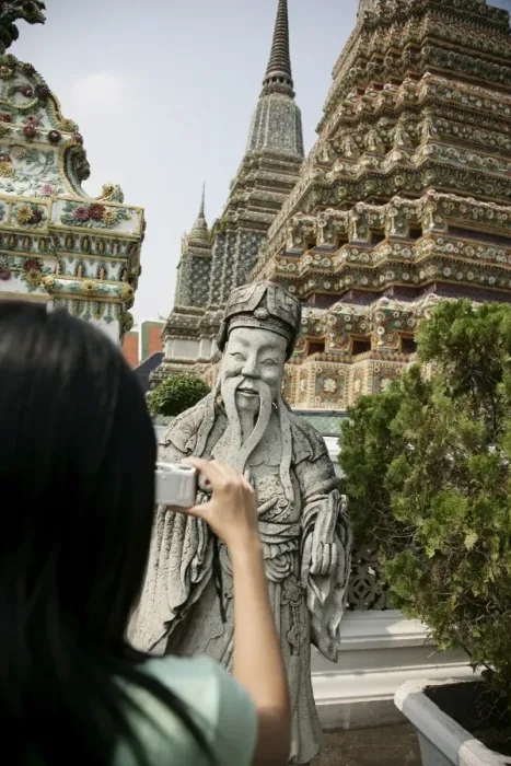 Framed Print : Thai woman taking pictures