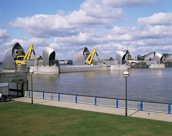 Thames Barrier floodgates, Woolwich, London, England, United Kingdom, Europe