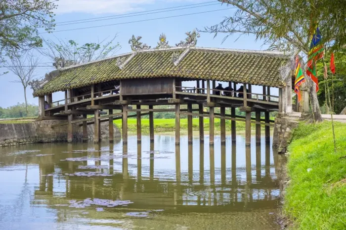 Framed Print : Thanh Toan Bridge, ancient Japanese bridge in Thuy Thanh village, Thua Thien-Hue Province Framed Print : Thanh Toan Bridge, ancient Japanese bridge in Thuy Thanh village, Thua Thien-Hue Province