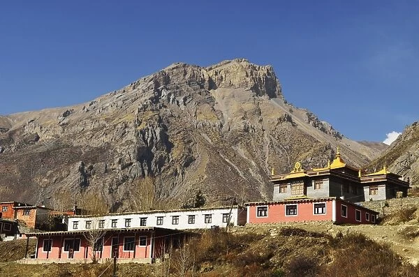 Tharpa Chyoling Nunnery, Muktinath, Annapurna Conservation Area, Mustang District, Dhawalagiri (Dhaulagiri), Western Region (Pashchimanchal), Nepal, Asia