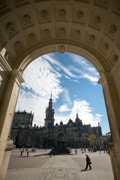Framed Print : Theaterplatz from Opera House, Dresden, Saxony, Germany, Europe Framed Print : Theaterplatz from Opera House, Dresden, Saxony, Germany, Europe