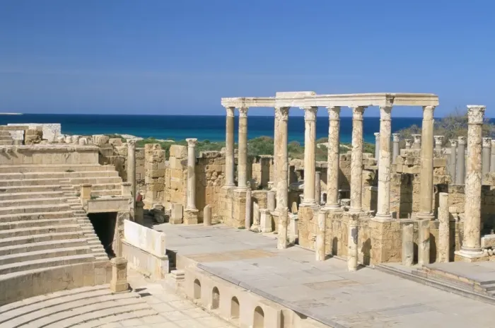 Framed Print : Theatre, Leptis Magna, UNESCO World Heritage Site, Tripolitania, Libya Framed Print : Theatre, Leptis Magna, UNESCO World Heritage Site, Tripolitania, Libya