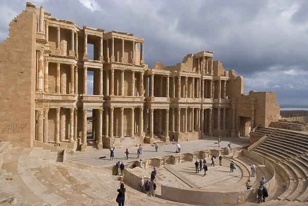 Theatre, Roman site of Sabratha, UNESCO World Heritage Site, Libya, North Africa, Africa