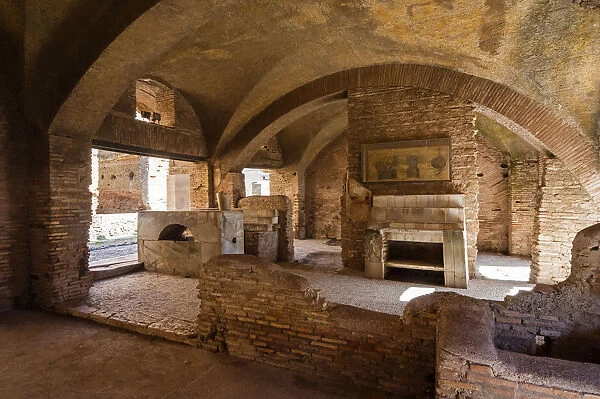 Thermopolium (Roman bar for hot food and drink), Ostia Antica archaeological site