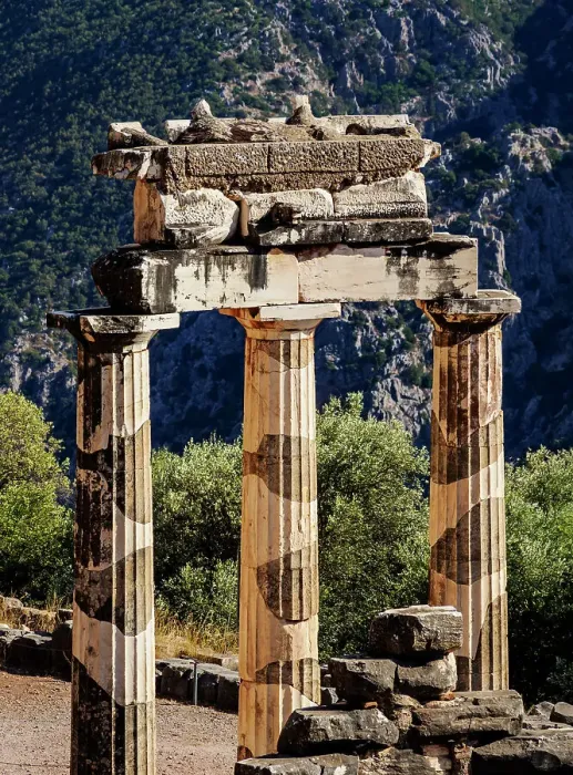 Framed Print : Tholos of Delphi, detailed view, Temple of Athena Pronaia, Delphi, UNESCO World Heritage Site, Phocis, Greece, Europe Framed Print : Tholos of Delphi, detailed view, Temple of Athena Pronaia, Delphi, UNESCO World Heritage Site, Phocis, Greece, Europe