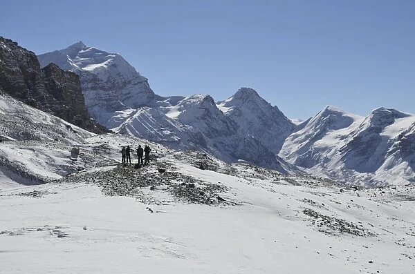 Thorong La (Thorung La), pass at 5416m, Annapurna Conservation Area, Gandaki, Western Region (Pashchimanchal), Nepal, Himalayas, Asia