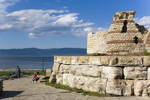 Thracian ruins, Nesebar, Black Sea Coast, Bulgaria, Europe