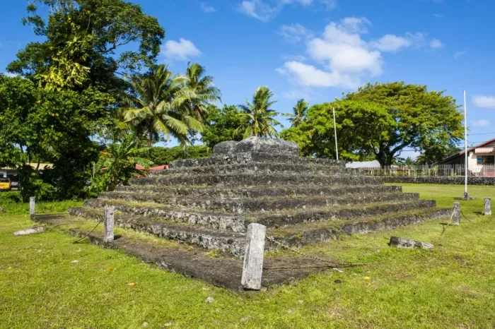Framed Print : Tia Seu Lupe, burial mound, American Samoa, South Pacific, Pacific Framed Print : Tia Seu Lupe, burial mound, American Samoa, South Pacific, Pacific